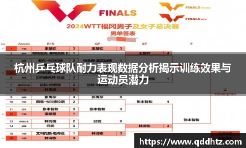 杭州乒乓球队耐力表现数据分析揭示训练效果与运动员潜力